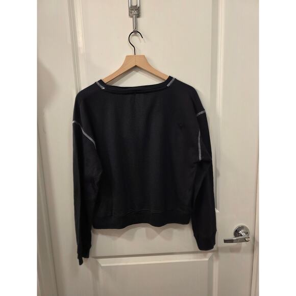 Splendid Black Sweatshirt with Matching Scrunchie - Picture 3 of 7